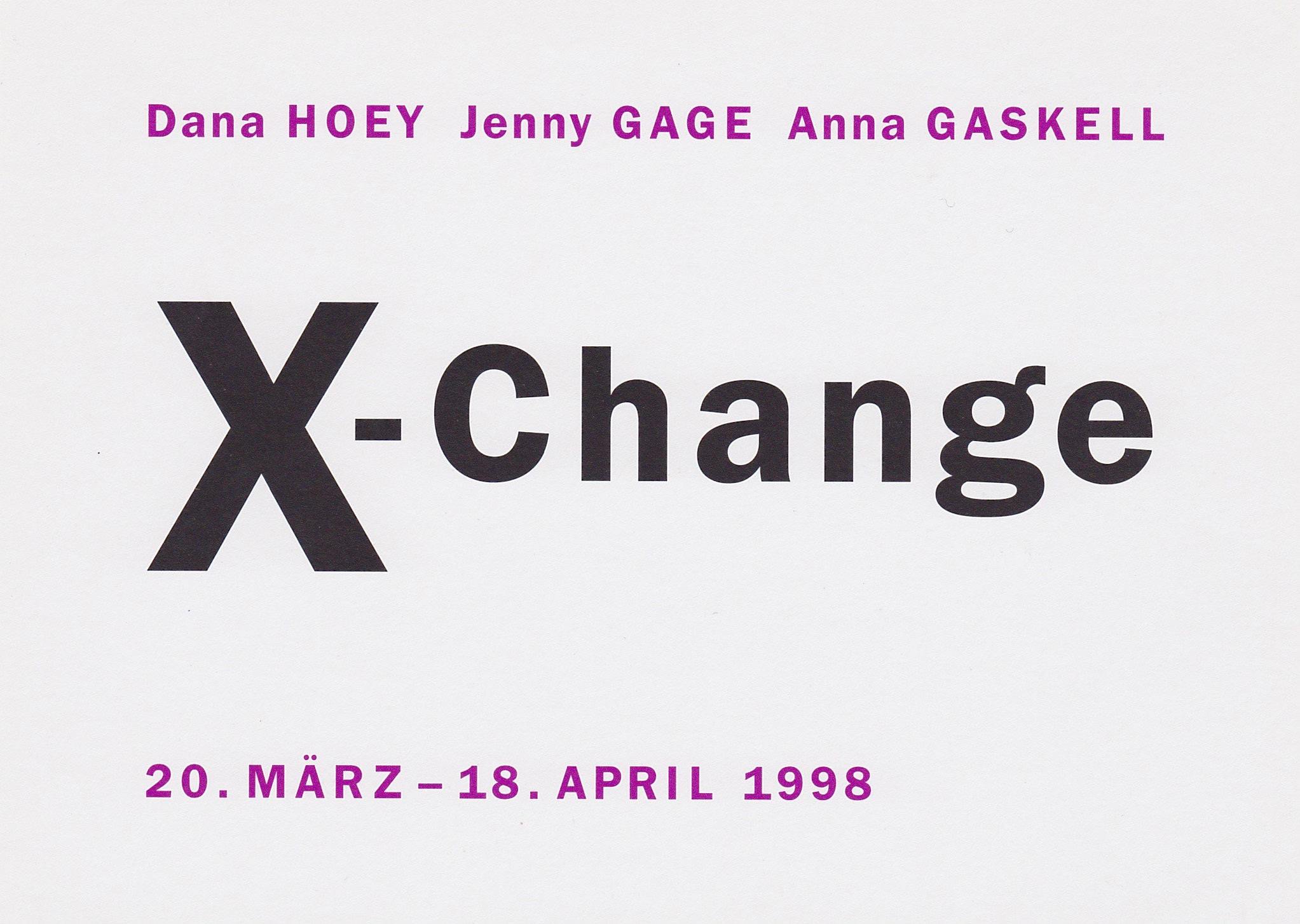 Power X-Change. Dana Hoey, Jenny Gage, Anna Gaskell