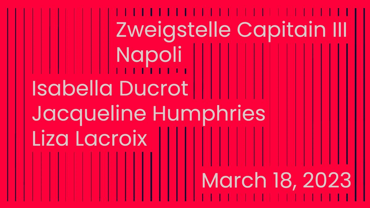 Upcoming: Zweigstelle Capitain III - Napoli